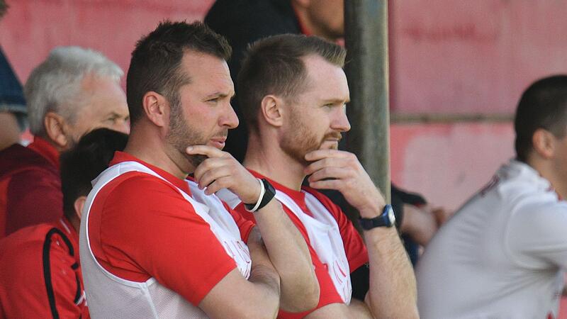 Das Lichtenfelser Trainergespann Heiko Konrad (links) und Daniel Oppel.