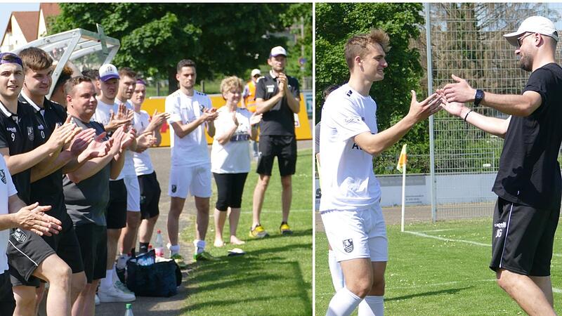 Standing Ovations von der Bank, auch der Trainer gratuliert: Christoph Hüllmandel wurde nach 78 Minuten beim FC Eintracht Bamberg eingewechselt – seine ersten Minuten der Saison. Standing Ovations von der Bank, auch der Trainer gratuliert: Christoph Hüllmandel wurde nach 78 Minuten beim FC Eintracht Bamberg eingewechselt – seine ersten Minuten der Saison.