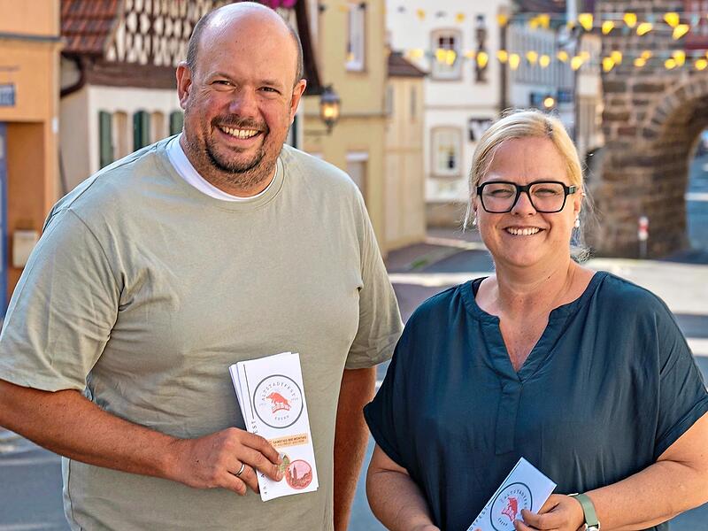 Veranstalter Kai Hofmann und Erste B&uuml;rgermeisterin Isabell Zimmer Rudolf Hein
