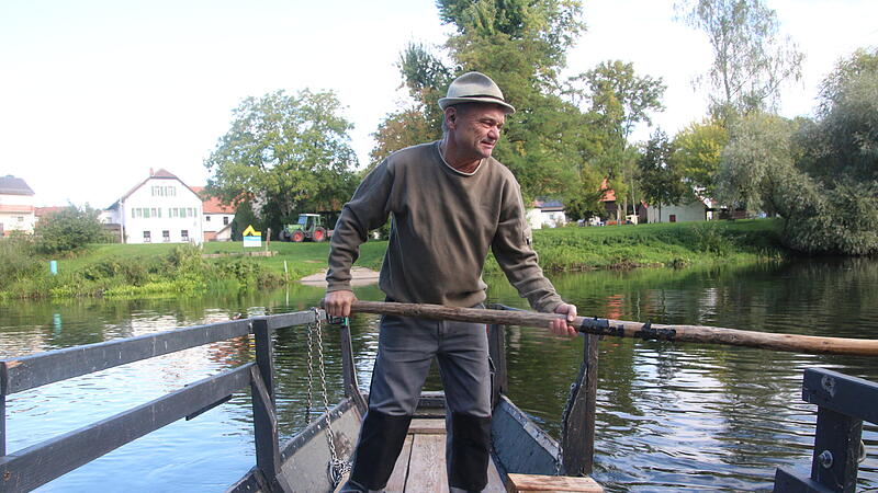 Gerhard Edelmann auf dem Fluss.