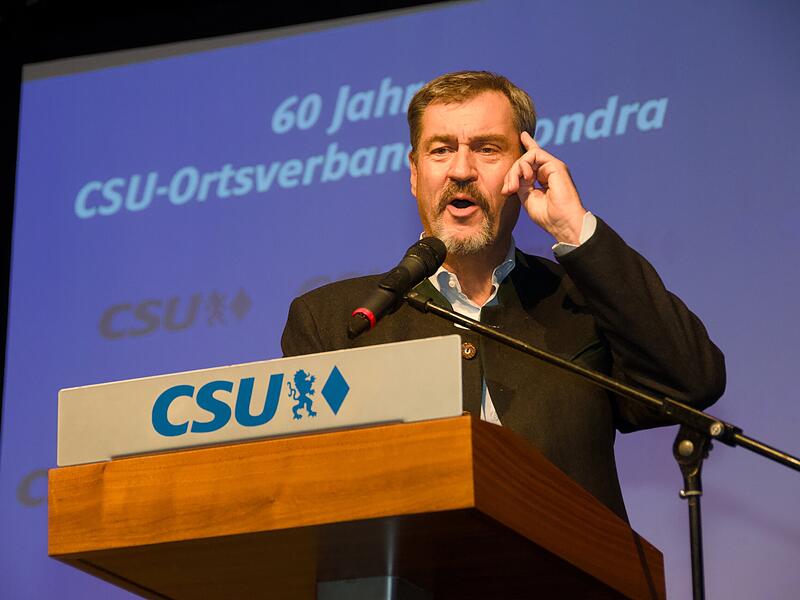 Feier 60 Jahre CSU Schondra mit Ministerpräsident Markus Söder