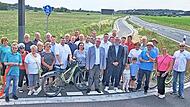 Die B&uuml;rgermeister Hirschaid und Frensdorf sowie die jeweiligen Marktgemeinder&auml;te er&ouml;ffneten den neuen Radweg.