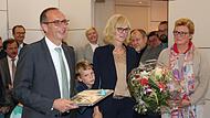 Landrat Christian Meißner am Abend seiner Wiederwahl am 24. September 2017 mit seiner Frau Daniela, die heuer im Juli verstorben ist.