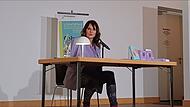 Karin Kuschik bei &bdquo;Coburg liest&ldquo;.