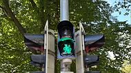 Wiesntrommler statt Ampelmännchen in Rosenheim Wiesntrommler statt Ampelmännchen in Rosenheim