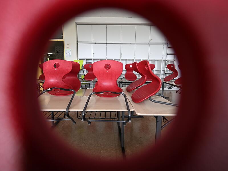 Leeres Klassenzimmer in Baden-Württemberg