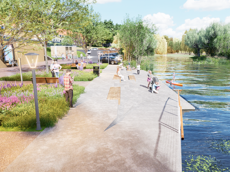 So k&ouml;nnte der neue Erholungsort am Kesselhaus aussehen.