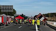 Die Autobahn wurde komplett gesperrt.