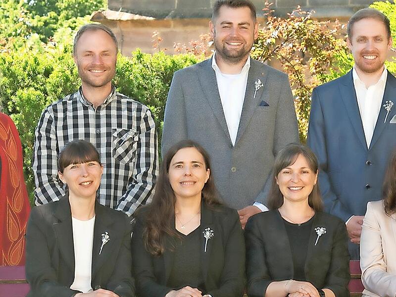 Die silbernen Jubelkonfirmanden. Die silbernen Jubelkonfirmanden.