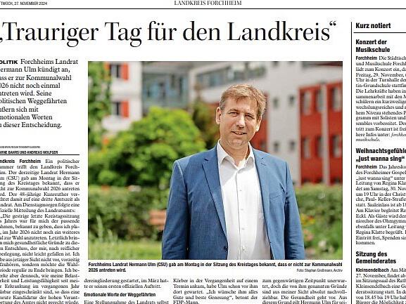 Eine Auswahl von Zeitungsartikeln des Fr&auml;nkischen Tags w&auml;hrend Hermann Ulms Amtszeit von 2014 bis heute.