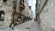 Blick vom Coburger Marktplatz in die Steingasse