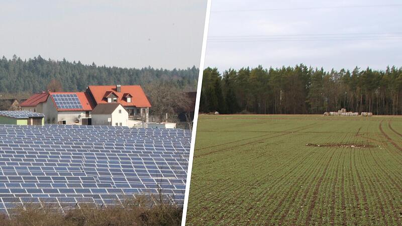 Der Solarboom ver&auml;ndert den l&auml;ndlichen Raum in der Fr&auml;nkischen Schweiz: In Eschlipp (li.) betreiben die Stadtwerke Ebermannstadt bereits einen Solarpark und bei Poxstall schreiten die Pl&auml;ne f&uuml;r eine 20 Hektar gro&szlig;e PV-Anlage voran.Forchheim & Fr&auml;nkische Schweiz