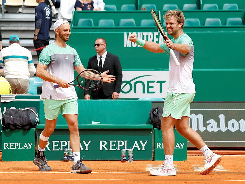 Kevin Krawietz (rechts) und Tim P&uuml;tz gewannen am Sonntagmittag in Monte Carlo zum zweiten Mal als Duo ein Masters-Turnier.