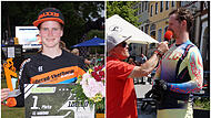 Christian Rothenbach (rechts) und Hanna Blochberger triumphierten in Trieb beim Enduro1-Rennen. Beide sprechen über ihre Bike-Leidenschaft.