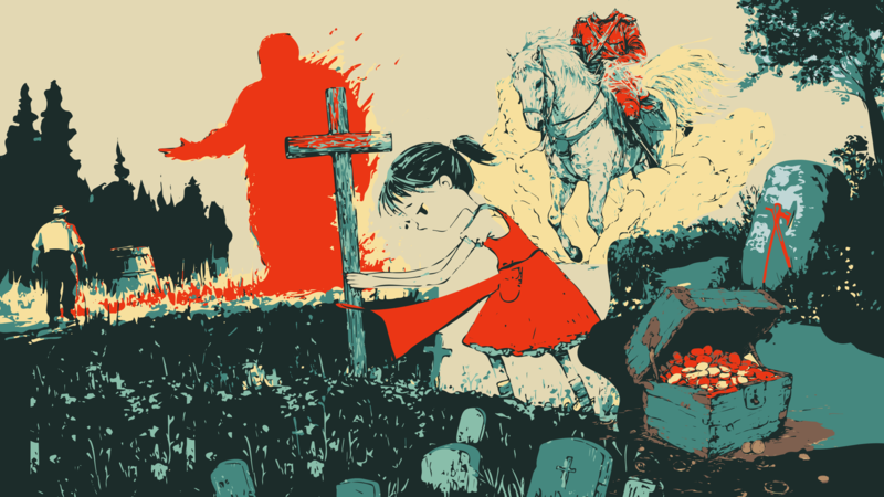 Eine folgenreiche Mutprobe, ein brennendes M&auml;nnlein, ein Offizier ohne Kopf und ein Goldschatz sind Sagen aus dem Raum Burkardroth.