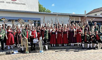 Das Symphonische Blasorchester trat beim Wertungsspiel in Oberhaid auf.