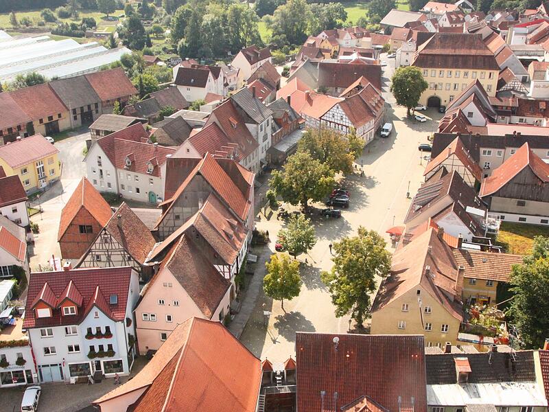 Blick auf einen Teil der Altstadt M&uuml;nnerstadts
