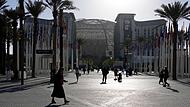 Am Donnerstag hat die Weltklimakonferenz in Dubai begonnen. Das Bild zeigt den Veranstaltungsort  in der N&auml;he des Al Wasl Dome in der Expo City.