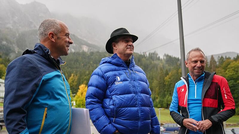 S&ouml;der und Glauber auf der Zugspitze bei Klimaschutzprojekten