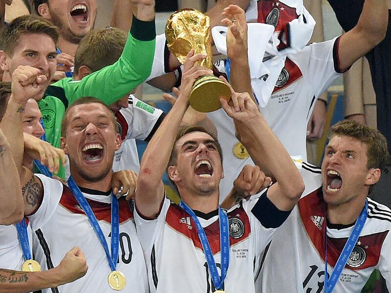 Philipp Lahm beim WM-Triumph 2014 Philipp Lahm beim WM-Triumph 2014