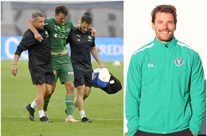 Auf Heimatbesuch in der Länderspielpause (rechts): Weil Lukas Görtler aktuell mit einer Sprunggelenksverletzung ausfällt und  noch nicht im Mannschaftstraining ist, nutzte er das vergangene Wochenende für einen Ausflug nach Kemmern.