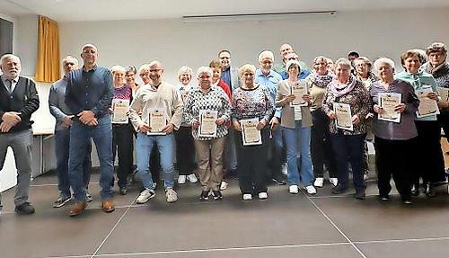 40 Jahre Mitgliedschaft, die anwesenden Geehrten.