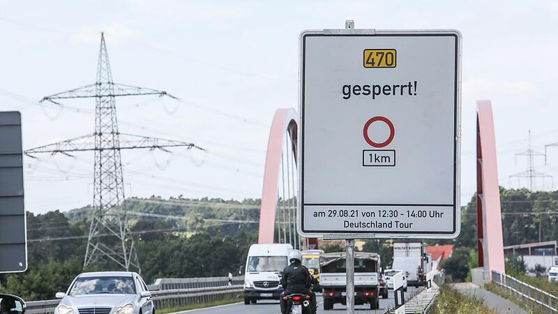 Auch die B470 wird am Sonntag wegen der Deutschland-Tour zeitweise gesperrt.