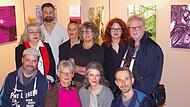 Unser Bild zeigt die teilnehmenden Künstlerinnen und Künstler (hinten, von links): Silvia Pfister-Stanjek, Christian Horras, Romana Kochanowski, Heidi Lauter, Katja Then, Konrad Winter und (vorne, von links) Stephan Mundi, Eva Feichtinger, Ulrike ...