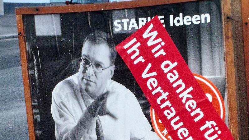 Auf seinen Wahlplakaten bedankte sich Andreas Starke 2006 bei den Bambergerinnen und Bambergern f&uuml;r seine Wahl zum Oberb&uuml;rgermeister.