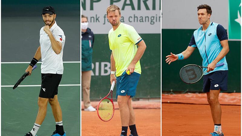 Der Witzmannsberger Tennisprofi Kevin Krawietz (Mitte) entschied sich nach vier Jahren mit Andreas Mies (rechts) f&uuml;r  eine Zusammenarbeit mit Tim P&uuml;tz (links)