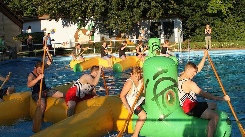 So vergn&uuml;gt ging es zeitweise im Freibad in Eltmann zu, wenn einfach alles passte.