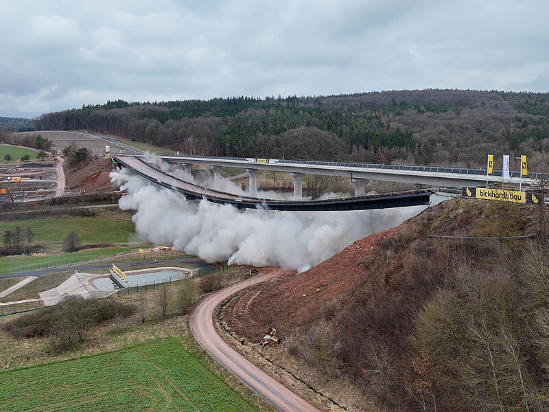 Thalaubachtalbr&uuml;cke gesprengt