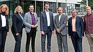 Mit Vorfreude auf das 30. Partnerschaftsjubiläum 2026 begrüßte Landrat Alexander Tritthart (3.v.r.) seinen Amtskollegen Johann Waschnewski (Mitte) im Landratsamt Erlangen-Höchstadt.