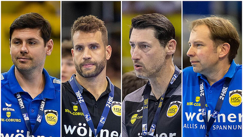 Die Trainer des HSC 2000 Coburg aus diesem Jahrzehnt (von links): Alois Mraz, Brian Ankersen, Anel Mahmutefendic und Jan Gorr Die Trainer des HSC 2000 Coburg aus diesem Jahrzehnt (von links): Alois Mraz, Brian Ankersen, Anel Mahmutefendic und Jan Gorr