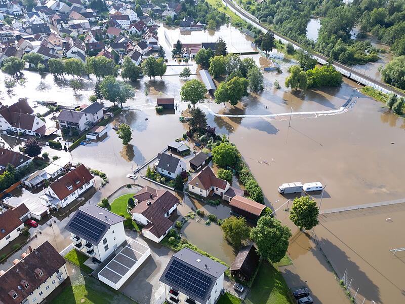 Hochwasser in Bayern - Reichertshofen