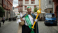Alex Reuther als Coburger Klößkönig Alex Reuther als Coburger Kloßkönig
