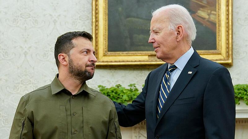 Der ukrainische Pr&auml;sident Wolodymyr Selenskyj wird am Dienstag zu einem Treffen mit US-Pr&auml;sident Joe Biden im Wei&szlig;en Haus erwartet.
