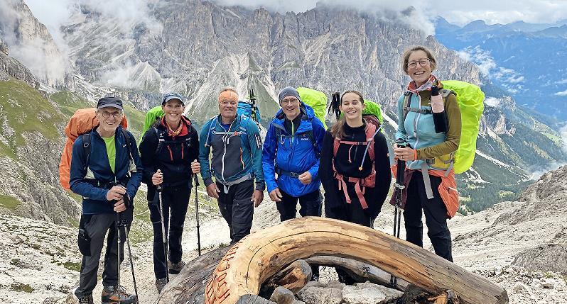 Die Gruppe des Alpenvereins Bad Kissingen in den Dolomiten.