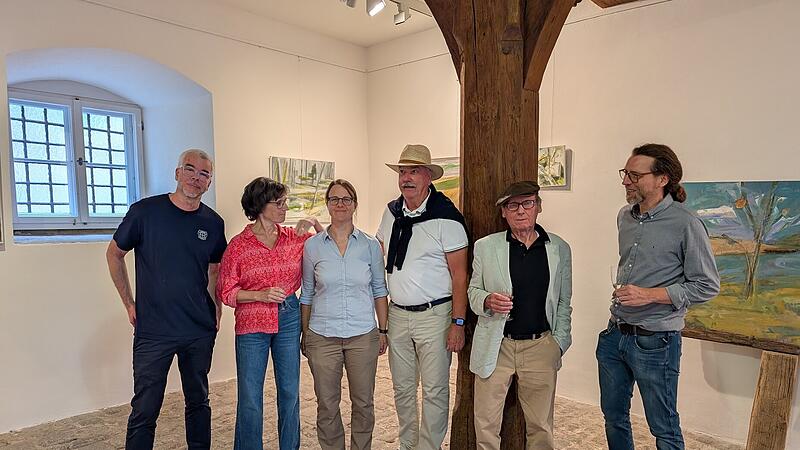 von links  Tobias Bu&szlig;, Regine Merz, Tanja Sobisch, Studiengenosse Paul Ziegler, Georg Seifried, Museumsleiter Dr.Nicolas Zenzen