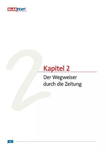Kapitel 2 - Der Wegweiser durch die Zeitung