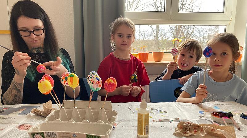 Mit Begeisterung dabei: Martina Stegmann, Mathilda Pfrang, Richard Haupt und Ella Stegmann.