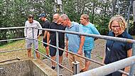 Endstation der Abwasserreinigung - hier wird das gereinigte und gepr&uuml;fte Abwasser in die Mittelebrach geleitet. Elke Pieger
