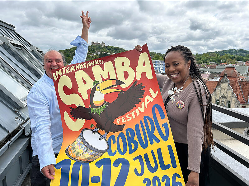Nini und Rolf Beyersdorf freuen sich aufs diesj&auml;hrige Samba-Festival. Am zweiten Wochenende im Juli wird sich Coburg dann wieder in ein fr&auml;nkisches Rio verwandeln.