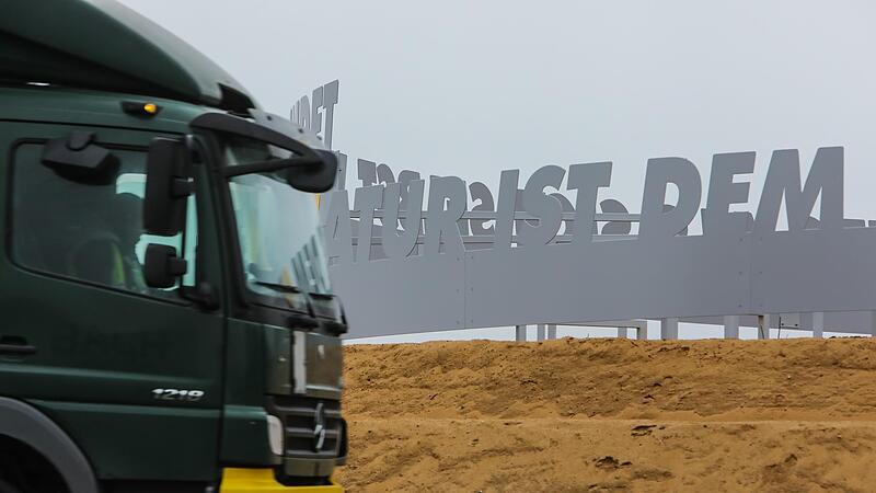 Kunst am Kreisverkehr  in Kersbach.Forchheim & Fr&auml;nkische Schweiz