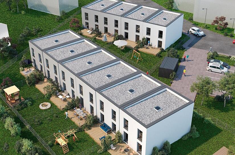 Der Traum vom Wohnen im Gr&uuml;nen: So sollten die H&auml;user in Obertheres aussehen, f&uuml;r die das Immobilien-Unternehmen schnell K&auml;ufer gefunden hatte.