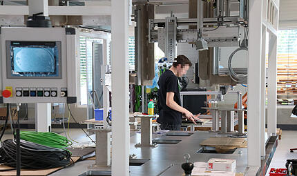 In der Fabrik bei Albert & Hummel in Bamberg.
