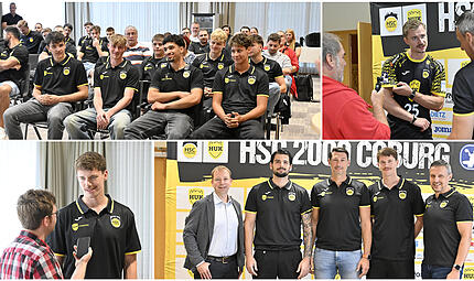 Viel los war bei der Auftakt-PK 2026/27 des HSC Coburg. Viel los war bei der Auftakt-PK 2026/27 des HSC Coburg.
