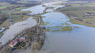Hochwasser bei Busendorf und Gleusdorf Hochwasser bei Busendorf und Gleusdorf