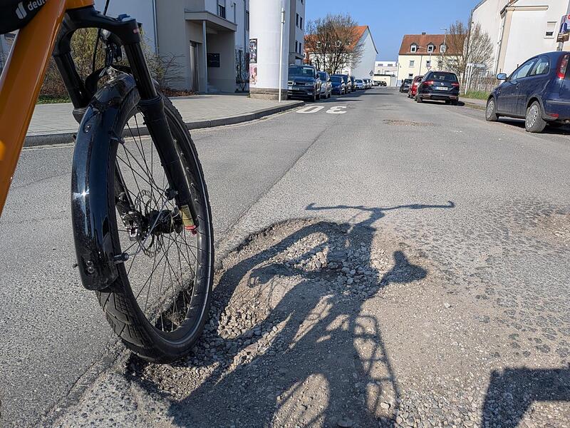 Schlagloch Friedrich Ebert Stra&szlig;e Bamberg