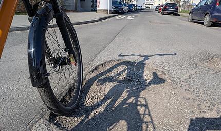 Schlagloch Friedrich Ebert Stra&szlig;e Bamberg